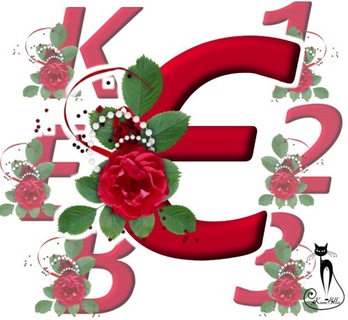 Український алфавіт з розами